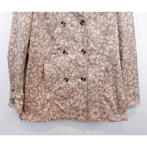 Daughters of the Liberation Womens Animal Print Double Breasted Trench Coat, 10 - Picture 6 of 14